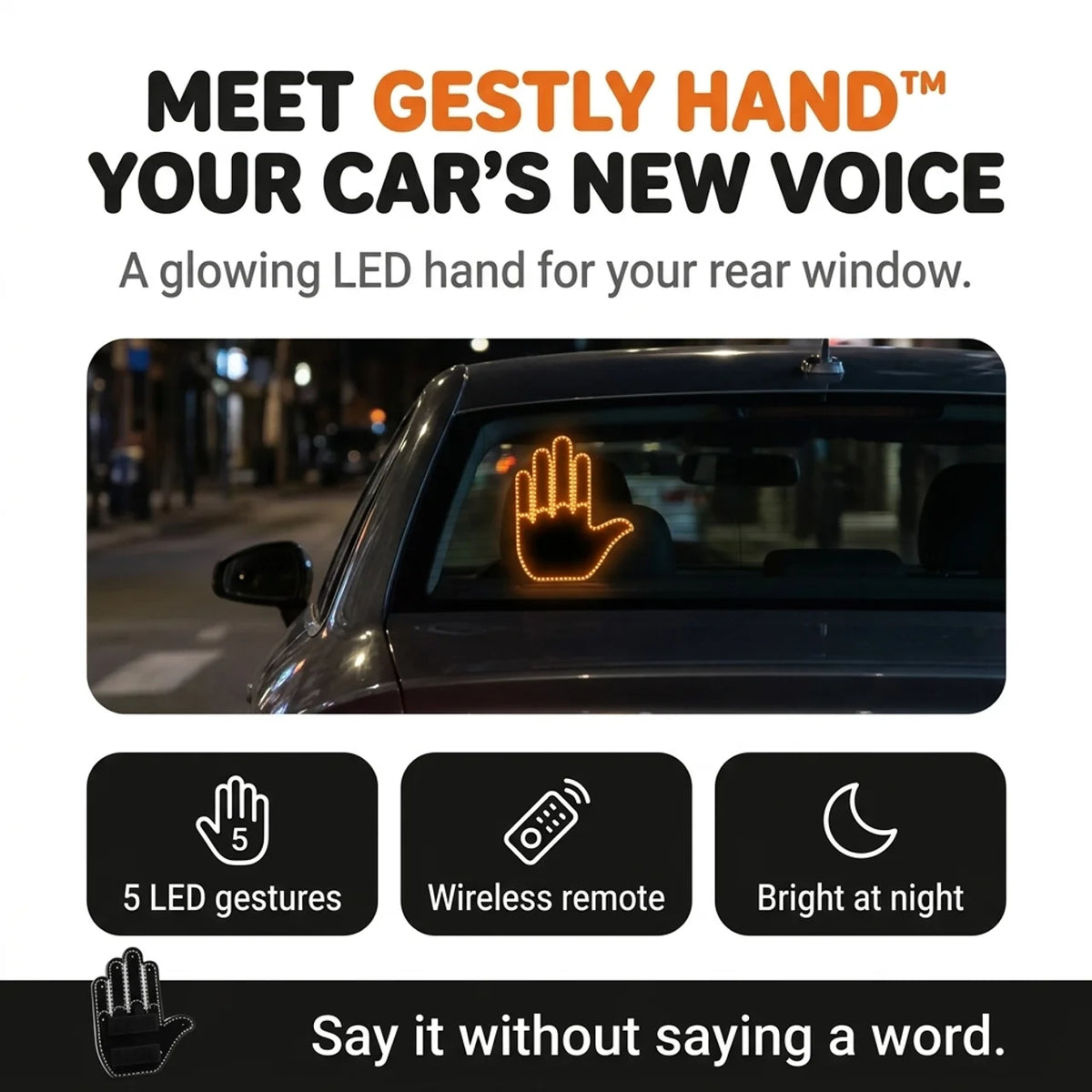 Gestly Hand™ – LED Car Gesture Light